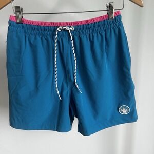 Chubbies 5.5" Inseam Swim Trunks Shorts Blue Pink Mens Small Pockets